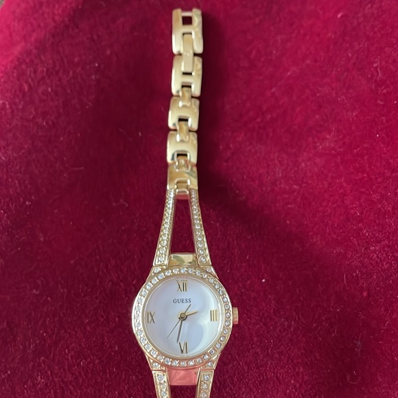 Guess Ladies Rhinestone Gold-tone Watch - Picture 3 of 7